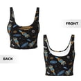 thumbnail image 5 of Fotbe Space Rocket Pattern Womens' Sports Bra Longline Wirefree Padded with Medium Support Sports Moisture-Wicking Workou Vest,Tank Top-Small, 5 of 9