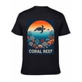 thumbnail image 6 of T-shirt Coral Reef  Soft Cotton Adult Heat-Transfer Graphic T-Shirt - 180g Breathable Fabric, Unisex Summer Casual Wear with Durable Heat-Printed Design, 6 of 10