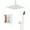 White, variant on 10 Inch Bathroom Luxury Rain Mixer Complete Combo Set Ceiling-Mounted Rainfall Shower Head and Handle System