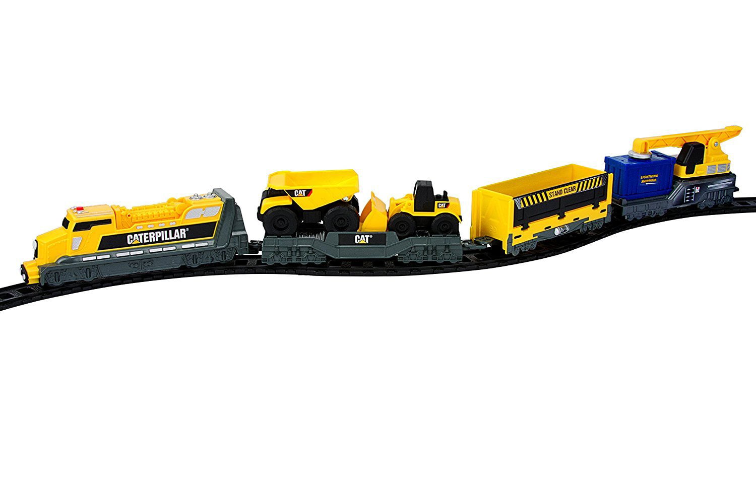 Details about   Toy State CAT CATERPILLAR CONSTRUCTION TRAIN LOCOMOTIVE ENGINE O SCALE WORKS! 