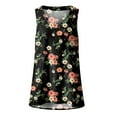 thumbnail image 6 of Fshinging Women Vintage Flower Print Tank Tops Summer Loose V Neck Sleeveless Shirts Fashion Clothing Camisoles, 6 of 7