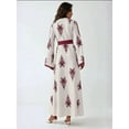 thumbnail image 3 of Printed Crew Neck Maxi Dress with Arched Detail, 3 of 4