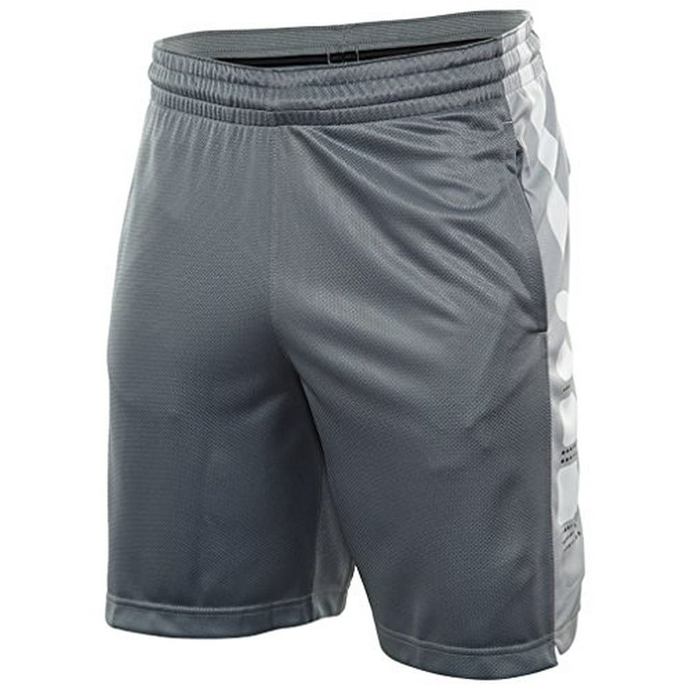 Nike Nike Mens Elite Stripe Basketball Shorts Cool Grey/White 718378