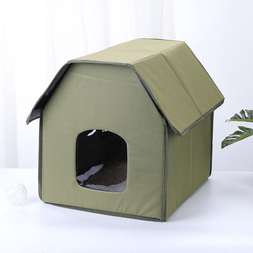 AOOOWER Weatherproof Outdoor Cats House Easy Assembly Insulated for Winter Warm House Waterproof Cats House Outdoor