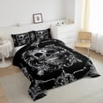 thumbnail image 3 of Castle Fairy Twin 2-Piece Skull Flower Gothic Comforter Set, 3 of 8