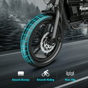 5TH WHEEL Electric Bike for Adults with 650W Peak Motor 14 Electric Bicycle, 36V 7.8Ah Battery Ebike, UL2849