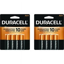 8 Count Duracell AA Coppertop Alkaline Batteries (2 Packs of 4)