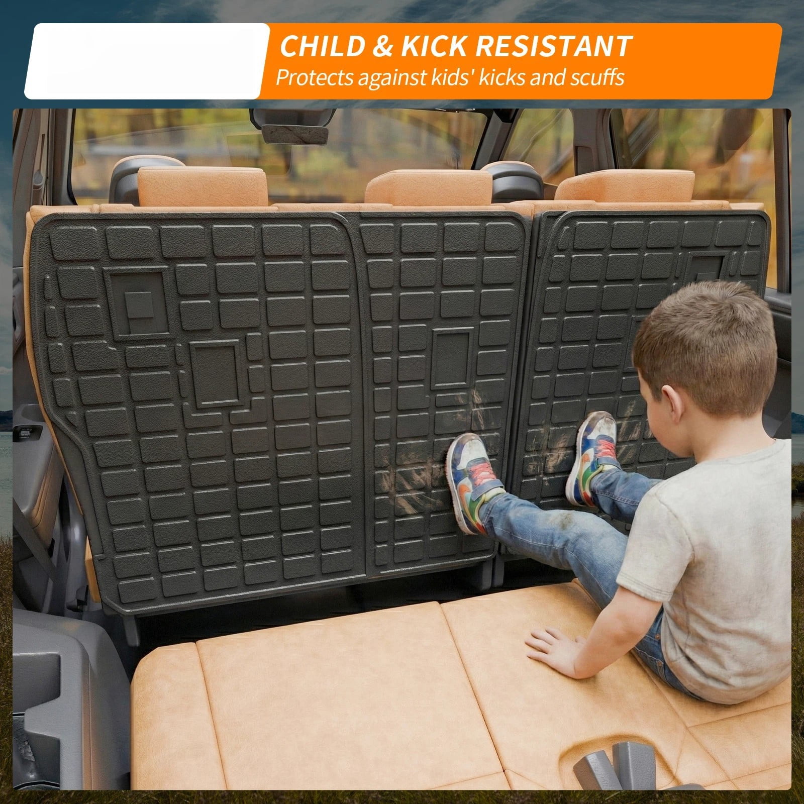 Bomely Floor Mats for 2024 2025 2026 Hyundai Santa Fe 6&7 Seats Fit Gas&Hybrid Cargo Mat