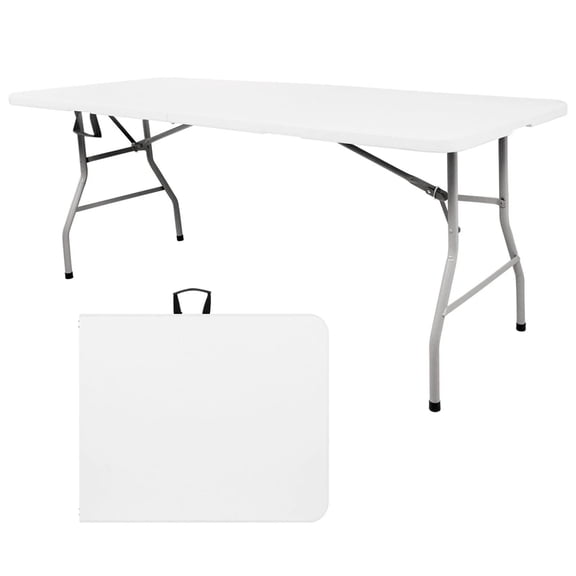 NEW 6 Ft Folding Plastic Table Perfect for Indoor Outdoor Dining Party Picnic