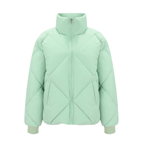 Niaviben Long Puffer Coat Women Zip Up Jackets for Women Womens Insulated Down Jacket Womens Fall Jackets Shirts for Women Dressy Casual Puffy Coat Women Jacket Blue 2 S