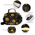 thumbnail image 4 of Insulated Lunch Bag 6L Leak-Proof Lunch Box with Shoulder Strap Multiple Pockets Lunch Tote Yellow Sunflower Pattern, 4 of 9