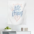 thumbnail image 1 of Girl Slogan Tapestry, Little Cartoon in Curvy Handwriting Girly Crown Queen Like Heart, Fabric Wall Hanging Decor for Bedroom Living Room Dorm, 5 Sizes, Ceil Blue and Pale Pink, by Ambesonne, 1 of 1