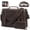 Coffee, variant on 15.6 Inch Messenger Bag for Men Flap Vintage PU Leather Laptop Bag Work Briefcase with Wallet Satchel Computer Bag,Brown