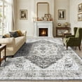 thumbnail image 3 of CHITOOMA 9'x12' Machine-washable Area Rugs for Living Room, Boho Area Rugs with Non-Slip Backing, Stain Resistant Non-Shed Carpet for Bedroom, Dining Room, Dorm, Office, 3 of 12