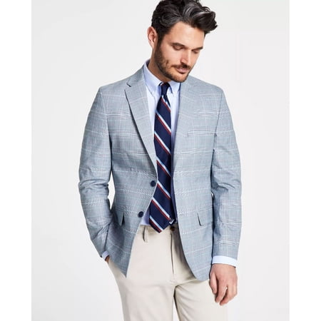 Tommy Hilfiger Men's Plaid Blazer Blue Red Size 42 R
