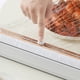 thumbnail image 5 of Magnetic Cling Film Dispenser with Sliding Cutter | Plastic Wrap Aluminum Foil Tin Parchment Organizer | Removable BPA-Free Holder | 15in | White | 1 Pack | Kitchen Storage Solution, 5 of 9