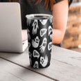 thumbnail image 4 of 20oz Tumblers Ghost Boo Halloween Pattern Stainless Steel Vacuum Insulated Double Wall Travel Tumbler Cups Mug with Lid and Straw,Cleaning Brush for Cold & Hot Drinks, 4 of 7