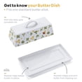 thumbnail image 4 of Butter Dish With Lid, Butter Dish With Lid For Countertop, French Butter Dish For Cafeteria Kitchen Countertop Without Knife-Four Leaf Clover-19x9x7.5cm, 4 of 6