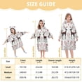 thumbnail image 3 of Wearable Blanket with Sleeves and Pocket Oversized Hooded Sweatshirt 3-14 YR Reindeer Pattern L, 3 of 7