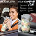 thumbnail image 5 of Modern 30oz Handheld Travel Tumbler with Handle – Double Wall Stainless Steel Insulated Cup, Flip Straw Lid, Leak-Proof & BPA-Free for Hot and Cold Drinks – Durable Coffee & Juice Mug White, 5 of 7