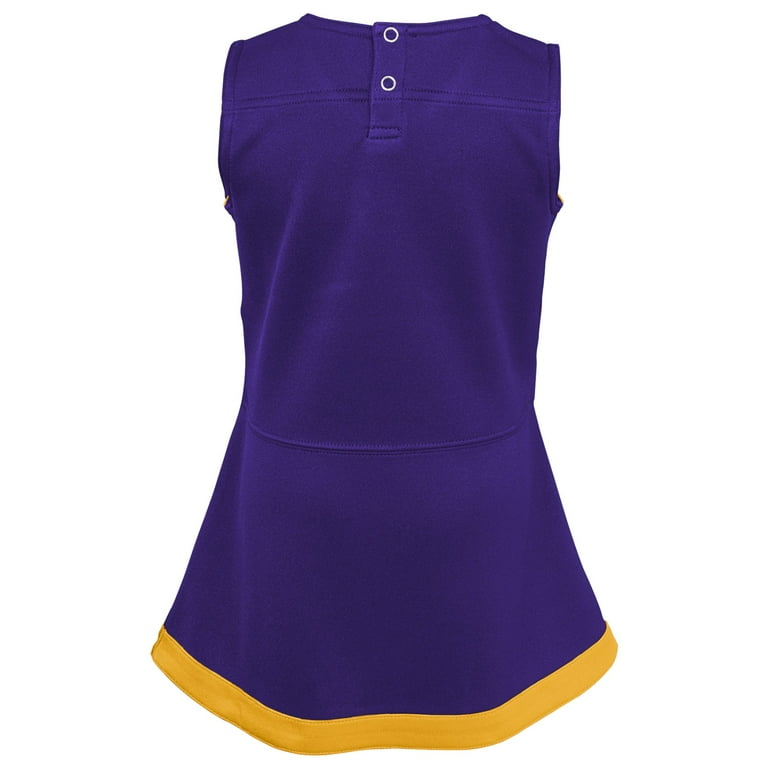 Girls Toddler Purple/Gold LSU Tigers Two-Piece Cheer Captain Jumper Dress & Bloomers Set - Walmart.com Girls Toddler Purple/Gold LSU Tigers Two-Piece Cheer Captain Jumper Dress & Bloomers Set - Walmart.com