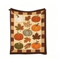 thumbnail image 2 of SHENGXINY Halloween Throw Blanket Decorations Indoor,Cottage Autumn Flannel Blanket for Office Lightweight Warm Rest Blanket, 2 of 8