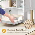 thumbnail image 6 of Garvee Cat Litter Box Enclosure for 2 Cats, Litter Box Enclosure with Double Room, Hidden Enclosed Cat Litter Box Furniture with Scratch Posts and Double-Layer Litter Mats, 6 of 8