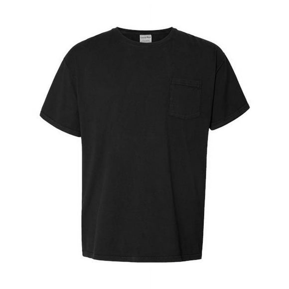 Hanes Comfortwash Garment Dyed Camiseta de manga corta con bolsillo Negro 2XL hanes GDH150