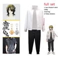 thumbnail image 2 of Anime Tokyo Revengers Hanemiya Kazutor Cosplay disfraces abrigo pantalones camisetas peluca pendiente tatuaje pegatinas béisbol completo SetXL Gao Jinjia LED, 2 of 2