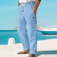 thumbnail image 2 of Akiihool Loose Cargo Pants for Men Mens Pants Cargo Joggers Casual Pant Slim Fit Chino Trousers Sky Blue,M, 2 of 9