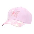 thumbnail image 4 of RTKFRFLM Girls Butterfly Embroidered Sequin Baseball Cap Outdoor Adjustable Sun Protection Hat 3-6 Years, 4 of 5