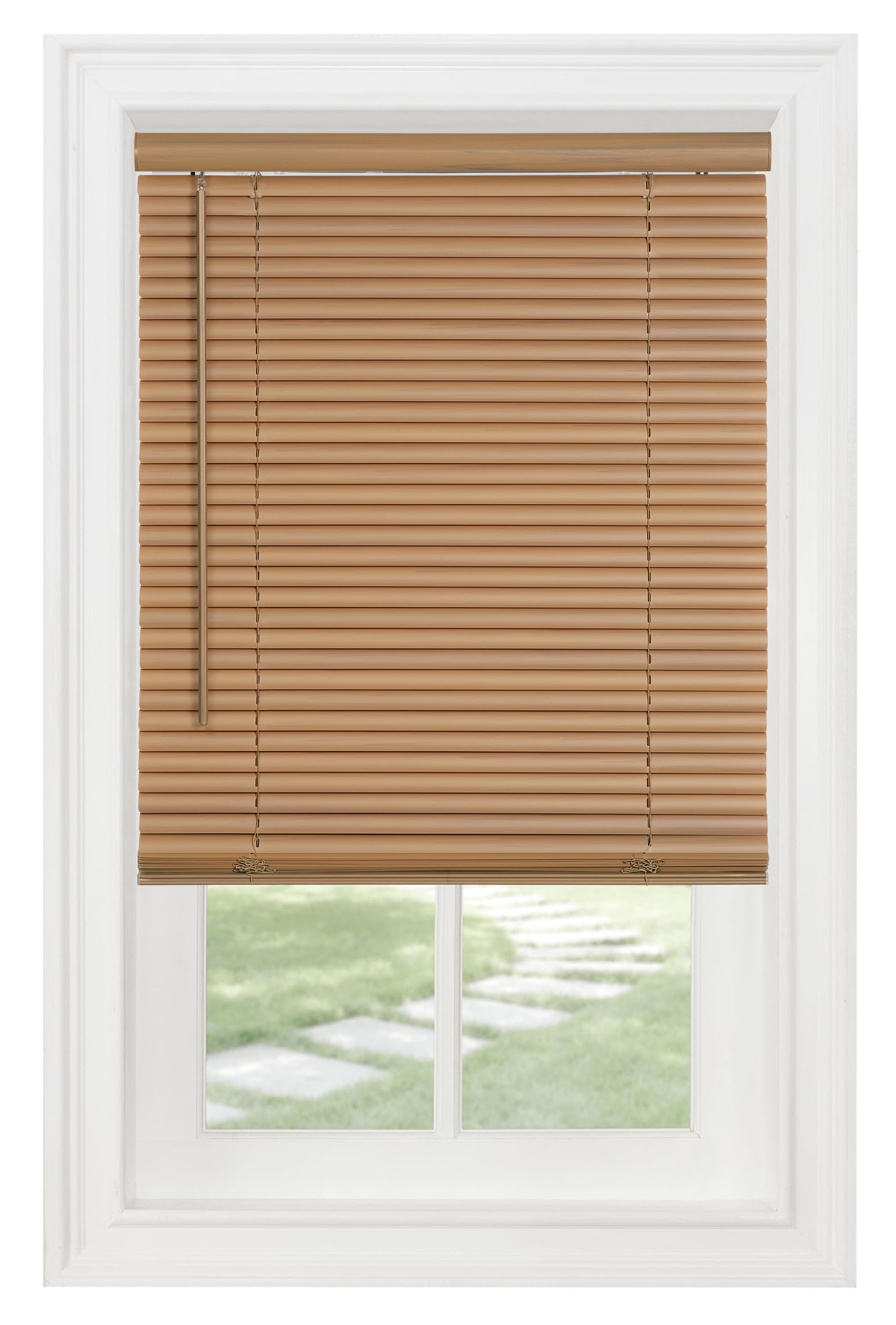 Cordless 1 in Vinyl Mini Blind Window Shade 64" Length All Size Width Indoor 