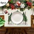 thumbnail image 2 of TIELUTT 4 Pcs Napperon de Noël Nappe en Lin Tapis Thermique Napperon de Table de Cuisine Napperons Ronds pour Table à Manger Napperons pour Table Extérieure Napperons Ronds Napperons Ronds pour Table Intérieure, 2 of 4