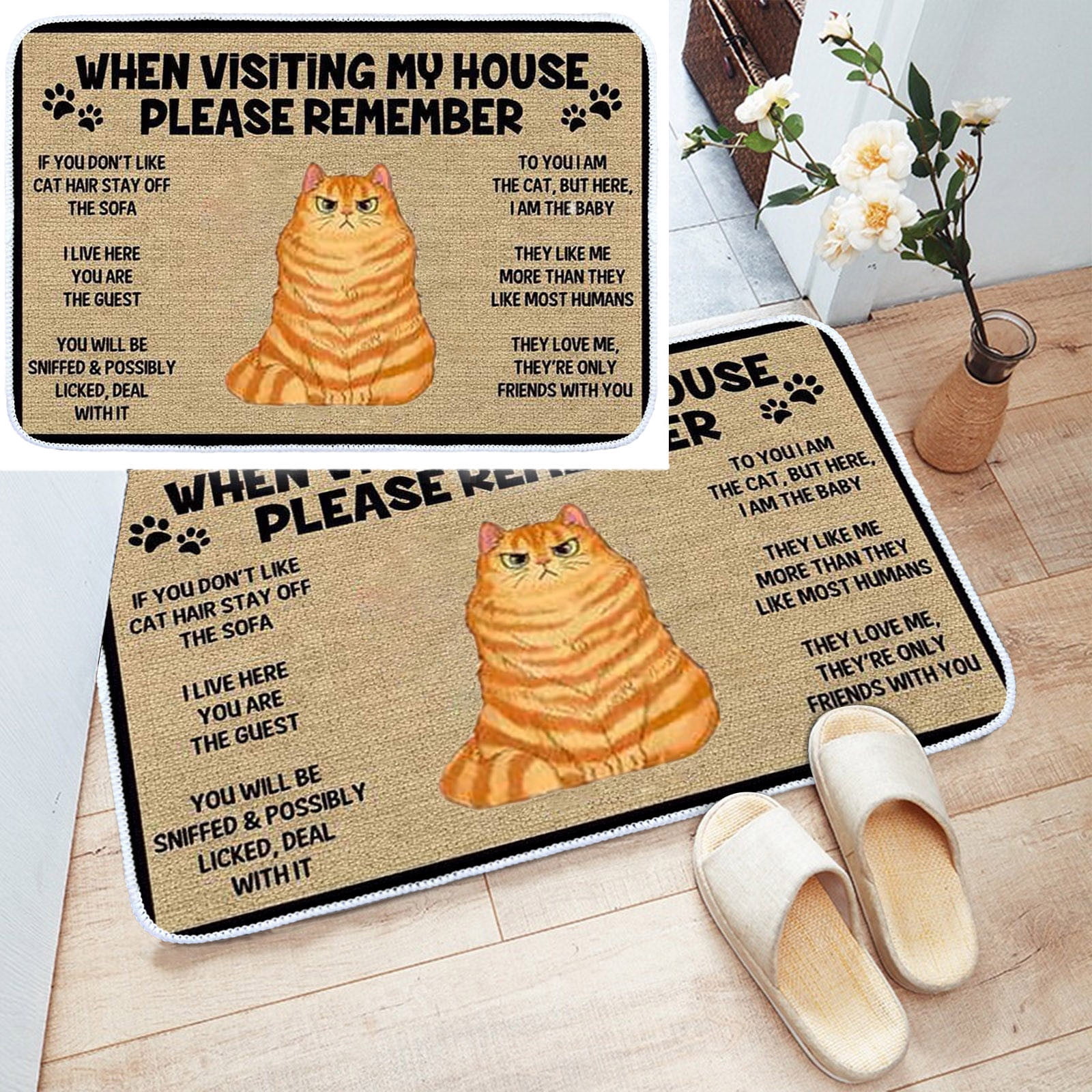 onhuon keep in mind when visiting the house personalized door mats