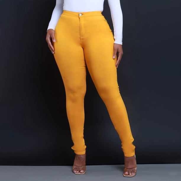 WILLBEST Jeans Mujer Pantalones Vaqueros de Cintura Alta para Mujer, de Moda, Elásticos, de Talla Grande, Cómodos, de Colores, Informales Extra Grande