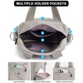 thumbnail image 3 of BadPiggies Nylon Crossbody Bag for Women Multi Pockets Waterproof Handbag Messenger Purses Travel Shoulder Bag - Khaki, 3 of 10
