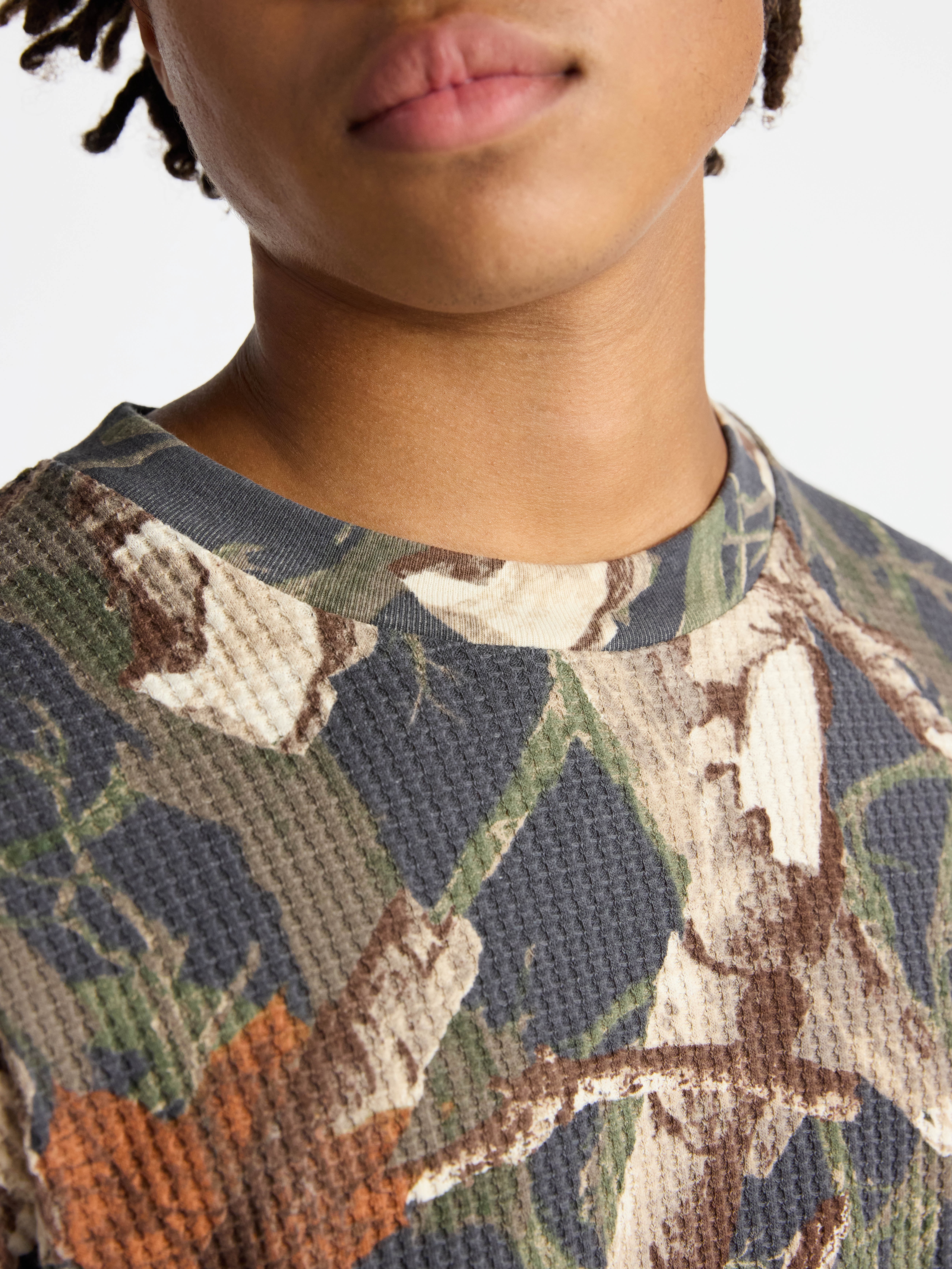No Boundaries Thermal Tee with Long Sleeves, Men's & Big Men's