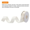thumbnail image 3 of Uxcell Satin Ribbon Grosgrain Solid Silk Wedding Bouquet Ribbon for Valentine's Day Gift Wrapping Cake Box Bows Beige-1" x 50 Yard, 3 of 7