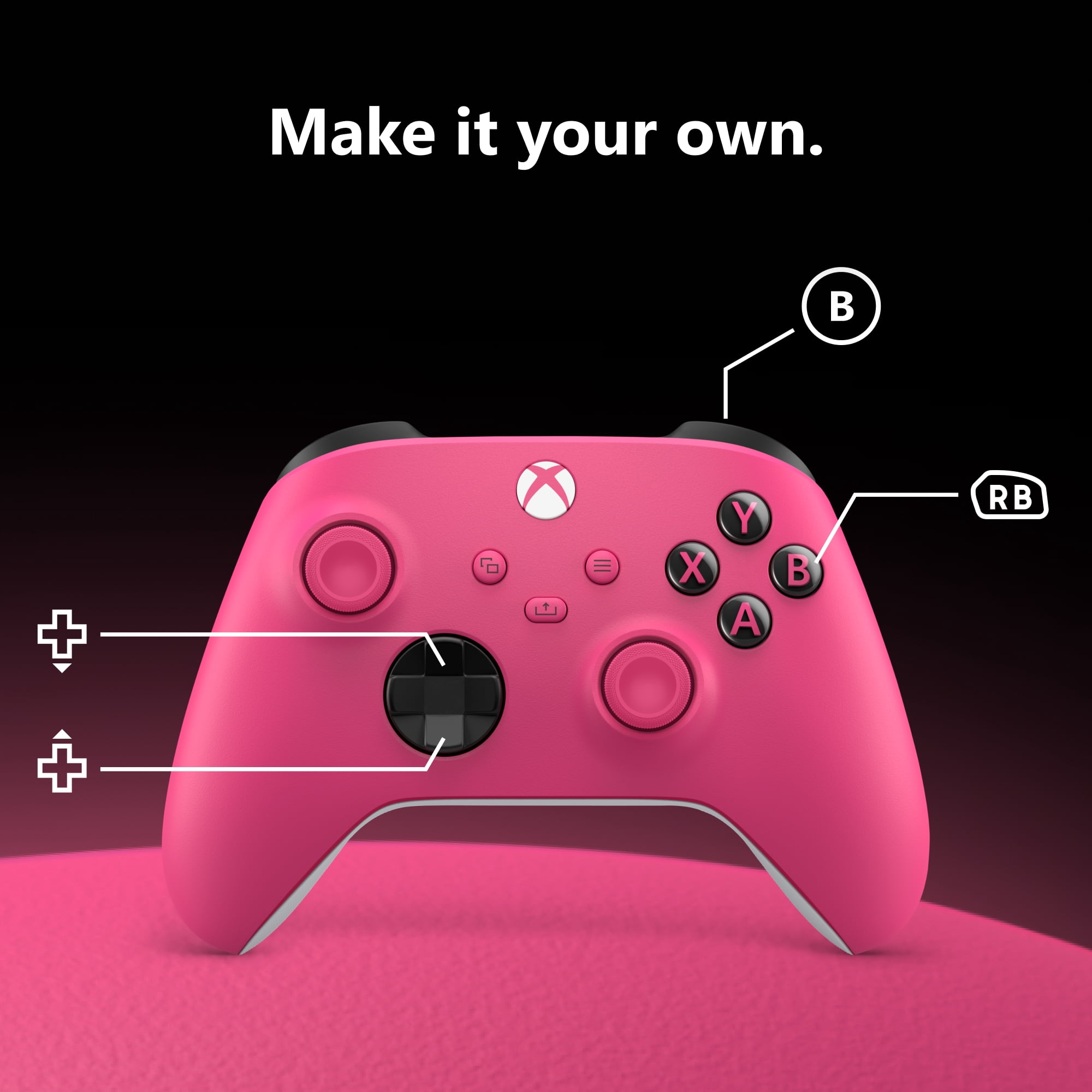 XBOX Wireless Controller – Deep Pink – for XBOX Series X|S, XBOX One, PCs, TVs, mobile, and more