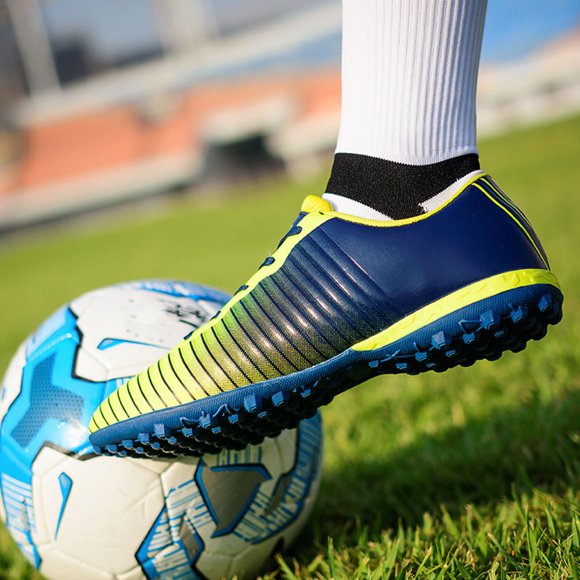 CRAFTHROU Indoor Soccer Shoes Girls Blue Tpu Pu Breathable Ball Control For Sports Activities 1 Pair for Fan Gear
