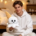 thumbnail image 5 of Halloween Ice Cream Ghost Plush Toy, Soft White Spooky Cute Ghost Stuffed Doll for Home Decor and Daily Collection,8.3in, 5 of 6