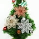 thumbnail image 5 of 5/10 piezas de 14 cm de flores navideñas rosas con purpurina para decoración del árbol de Navidad, adornos de Feliz Año Nuevo, decoración navideña para el hogar, Navidad, 5 of 5