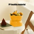 thumbnail image 6 of Uutvery Yellow Pumpkin Snack Holder,Pumpkin Christmas Candy Bowl,Two-Tier Halloween Pumpkin Candy Box,Divided Serving Tray with Lid for Christmas Candy Fruit Nut Snack Tray for Halloween Party, 6 of 7