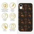 thumbnail image 4 of Wood phone case for iPhone XR compatible protective cell phone cover shockproof slim fit laser engraved Motor Skull design Black wood case for Men & Women by CaseYard, 4 of 7
