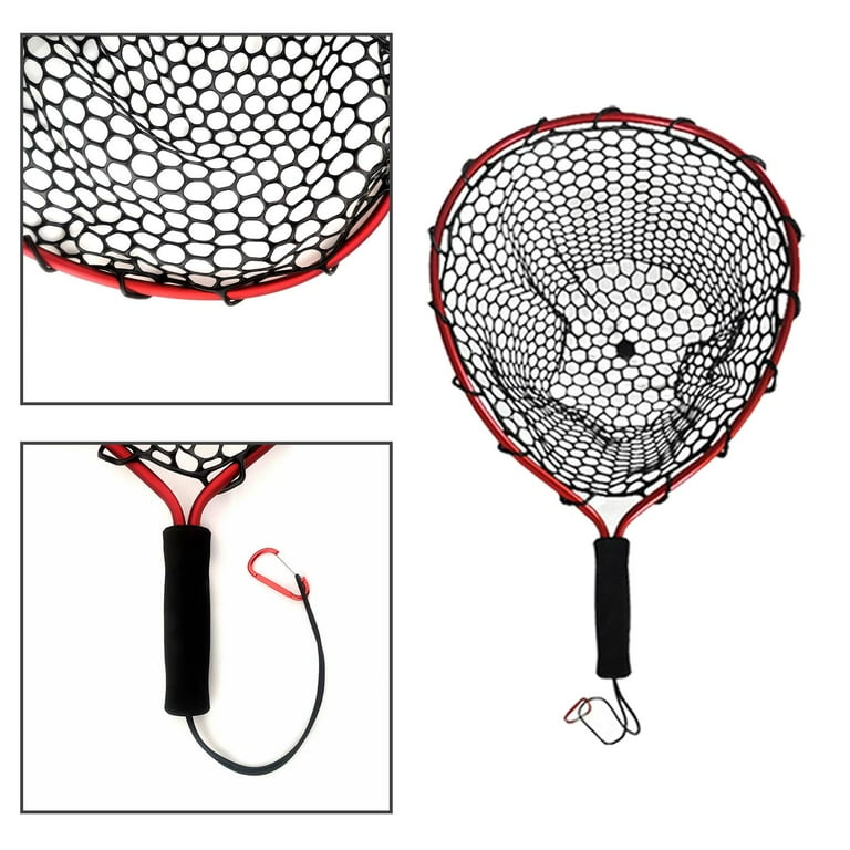 Colaxi Fishing Landing Net Fishing Mesh Net Durable Silicone Mesh