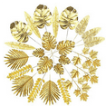 thumbnail image 2 of 72Pcs Artificial Leaves Gold Palm Leaves Golden Tropical Plants Palm Leaves for Wedding Home DIY Decorations Supplies, 2 of 9
