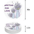 thumbnail image 1 of FMSHPON Lavender in A Vase White Set of 8 Round Coaster for Drinks, Absorbent Ceramic Stone Coasters Cup Mat with Cork Base for Home Kitchen Room Coffee Table Bar Decor, 1 of 6