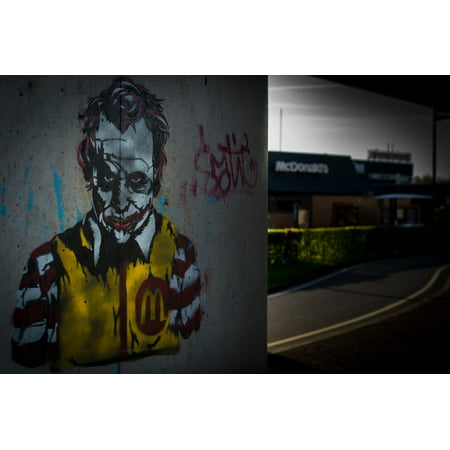 LAMINATED POSTER Heath Ledger Mcdonalds Urban Ronald Batman Joker Poster Print 24 x (Best Of The Joker Heath Ledger)