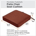 thumbnail image 3 of Cojín de asiento exterior Classic Accessories Montlake 48x48 cm, 3 of 9