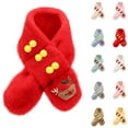 thumbnail image 4 of ZACPNCV Fashionable Children's Christmas Scarf Plush Cute Thick Warm Scarf Blue, 4 of 4